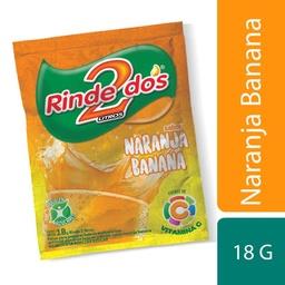 JUGO RINDE2 NARANJA-BANANA X 18G