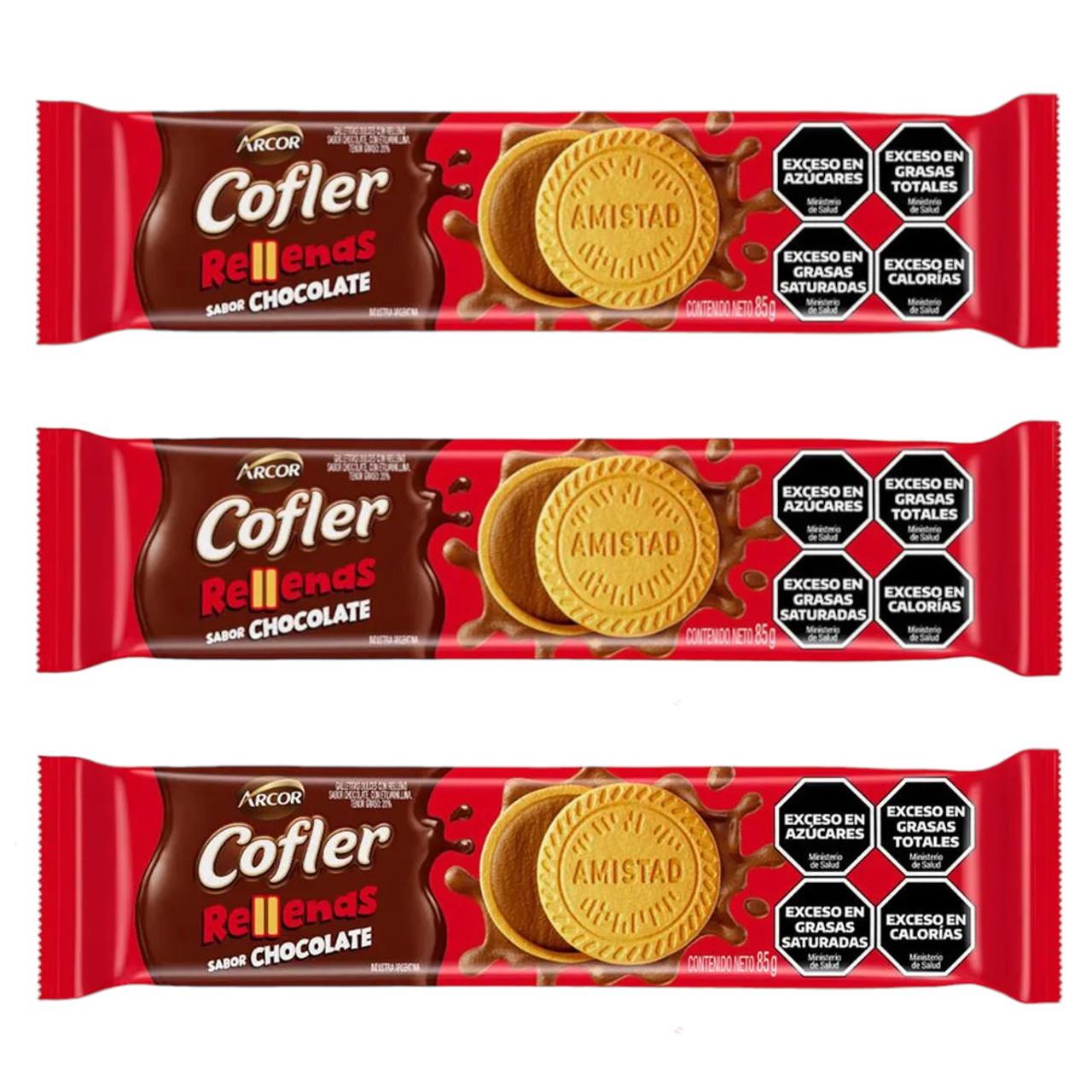ARCOR COFLER RELLENAS SB.CHOCOLATE 85G