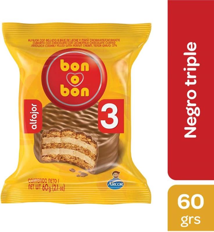 ALFAJOR BON O BON X3 60G