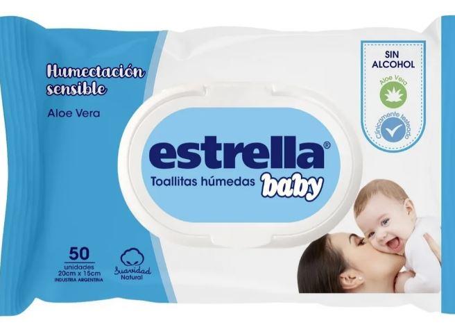 TOALLITAS HUMEDAS ESTRELLAS  50UD