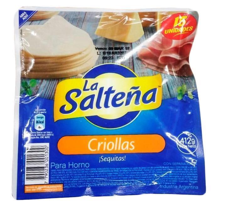 TAPAS LA SALTEÑA CRIOLLAS X12UD