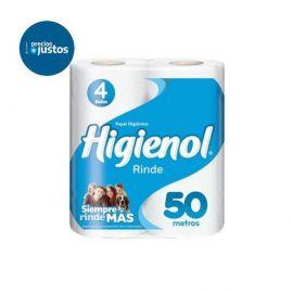 PAPEL HIGIENICO HIGIENOL 4X50MTS