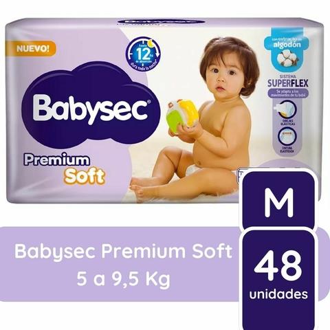 PAÑAL BABYSEC PREMIUM SOFT M/48UD