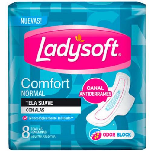  TOALLITAS LADYSOFT COMFORT SOFT C/ALAS 8UD