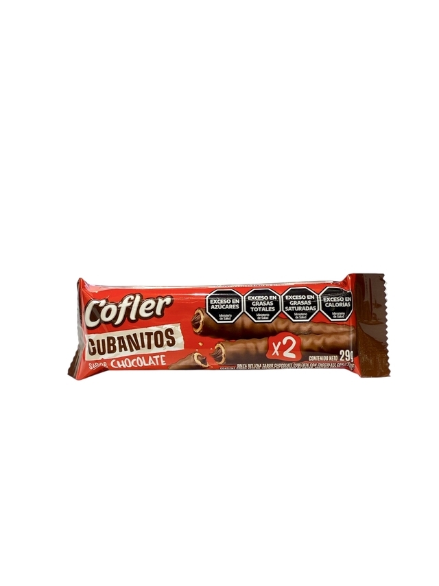 COFLER CUBANITOS SABOR CHOCOLATE X2 29G