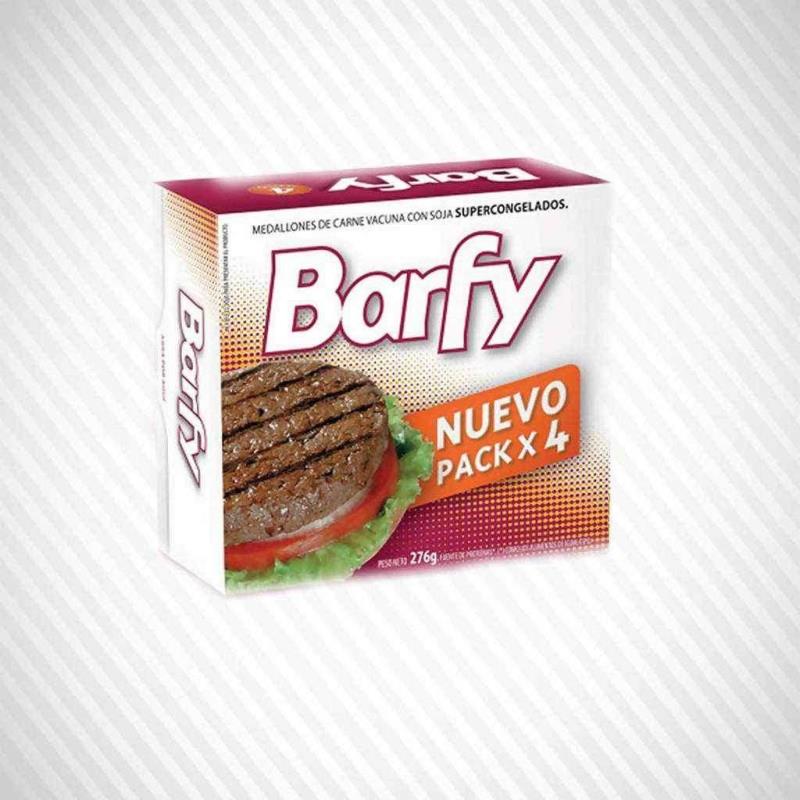 BARFY HAMBURGUESAS 2+2 C/SOJA BOV