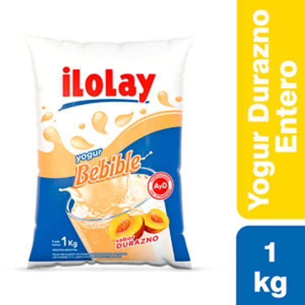 YOGUR ILOLAY DE LITRO DESC,  SB DURAZNO
