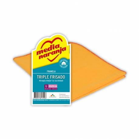 MEDIA NARANJA FRANELA TRIPLE FRISADO 45X50CM