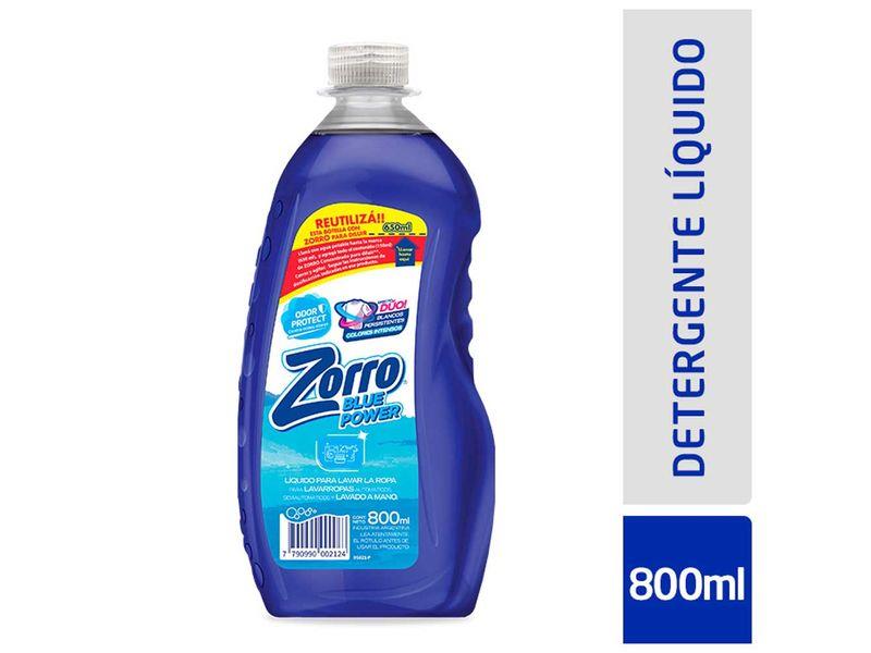 JABON LIQUIDO ZORRO BLUE POWER BOTELLA 800ML