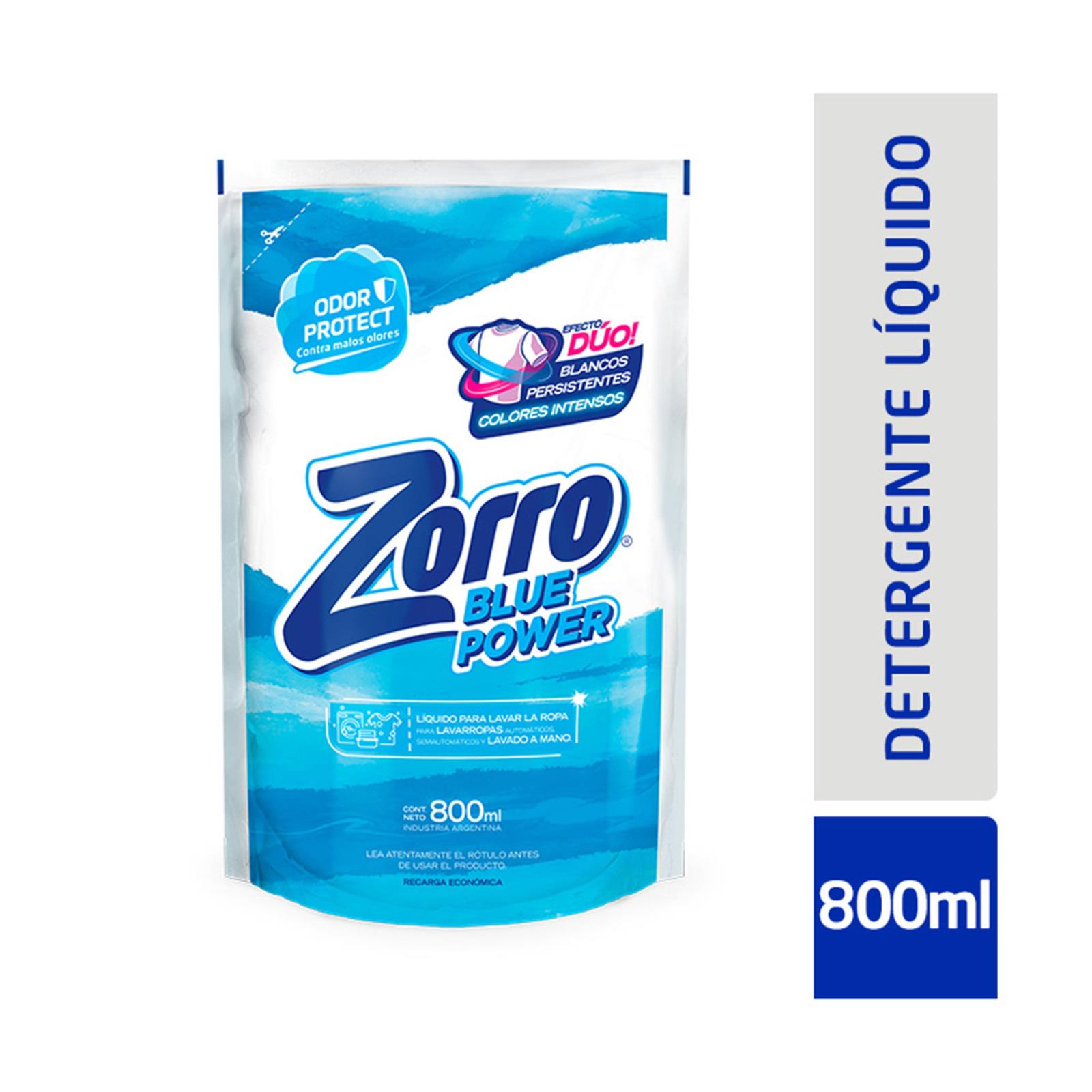 ZORRO JABON LIQUIDO BLUE POWER 800ML