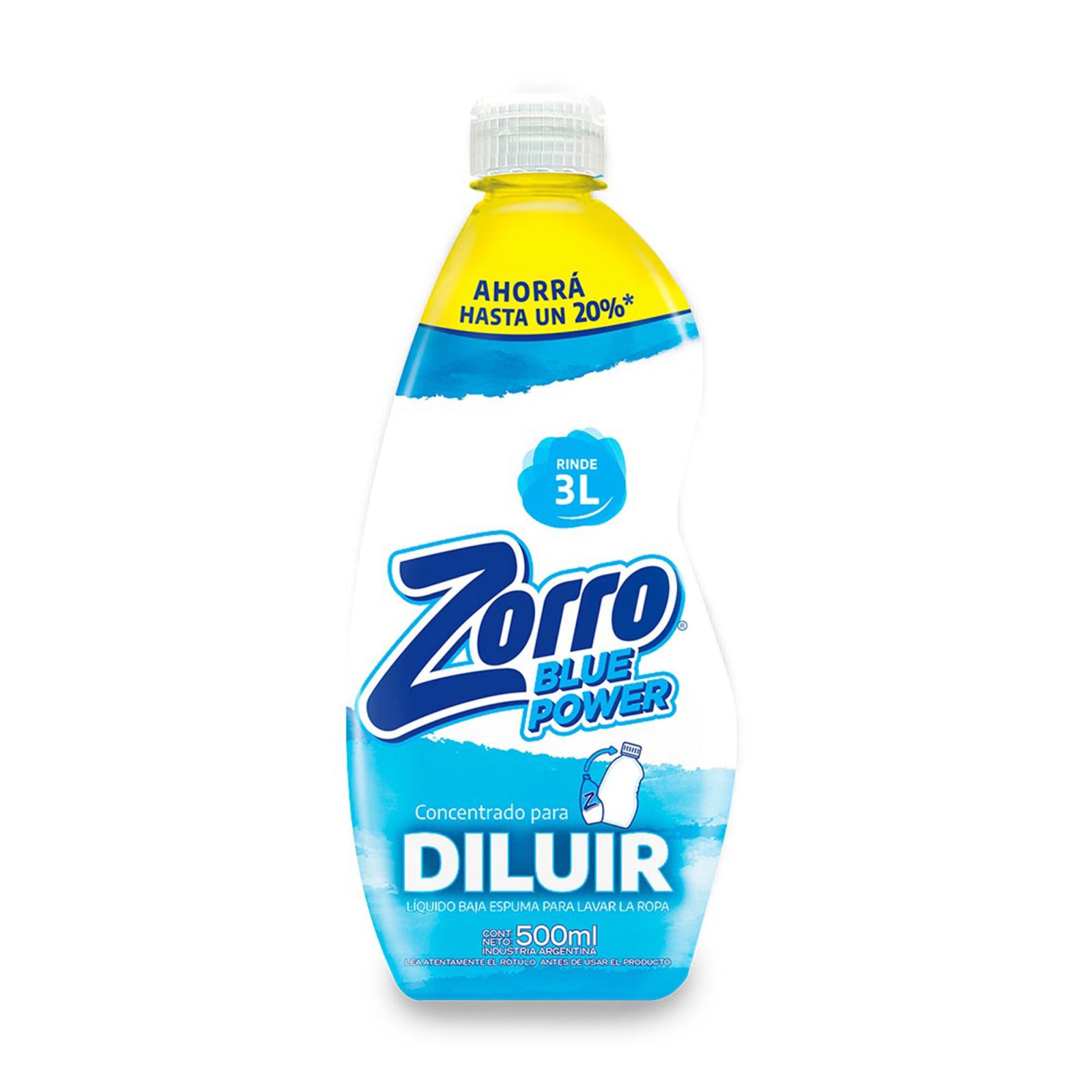 ZORRO BLUE POWER DILUIR BAJA ESPUMA R/3L