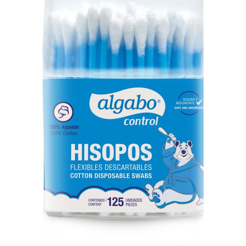 HISOPO ALGABO CONTROL EN TUBO PLASTICO X 125 U