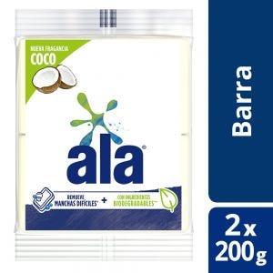 ALA ECOLAVADO X2 JABON PAN 400G