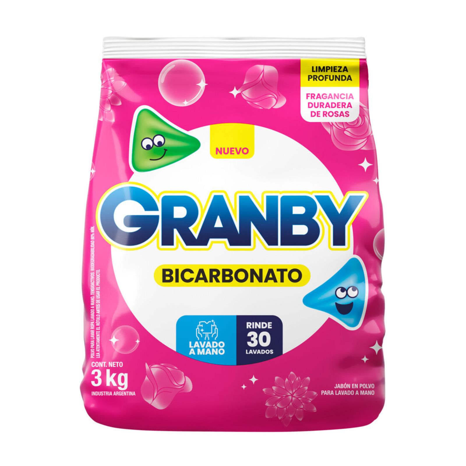 GRANBY JABON EN POLVO BICARBONATO 3KG