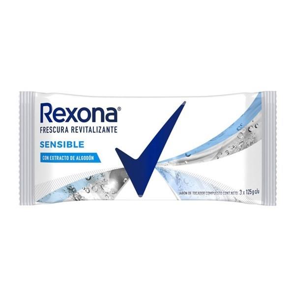 JABON TOCADOR REXONA SENSIBLE 3X 125G