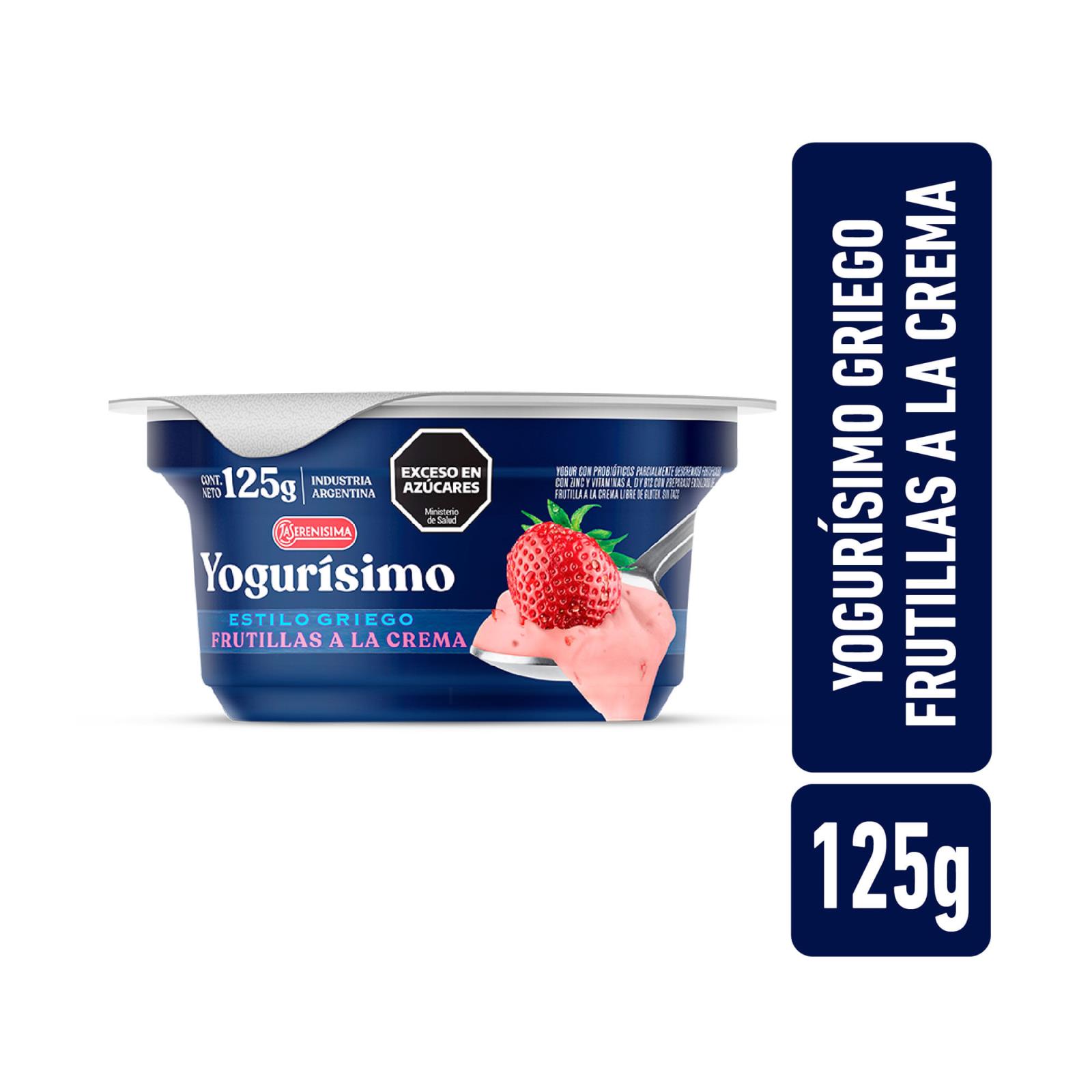 YOGURISIMO ESTILO GRIEGO FRUTILLA A LA CREMA 125G