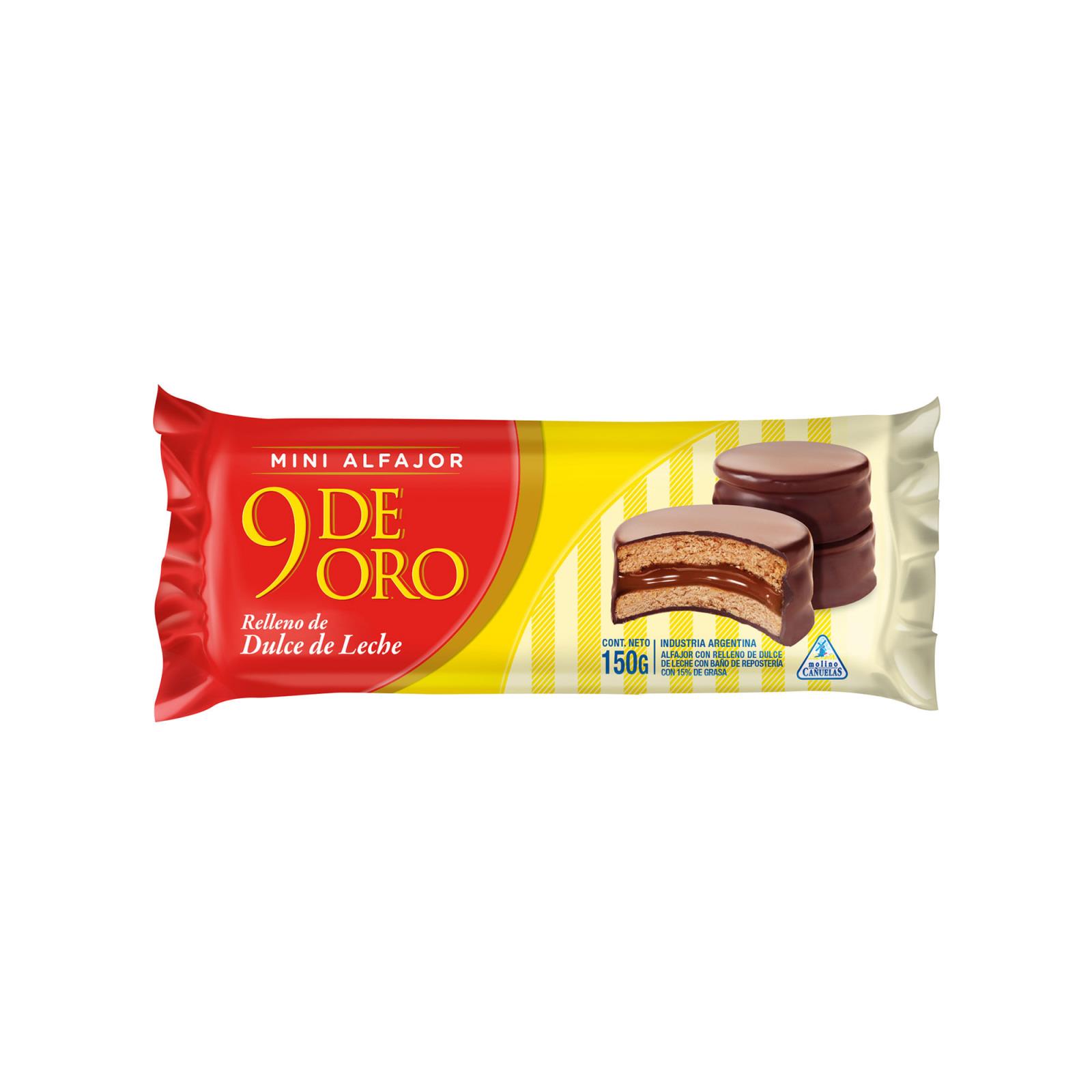 MINI ALFAJOR 9 DE ORO X150GR