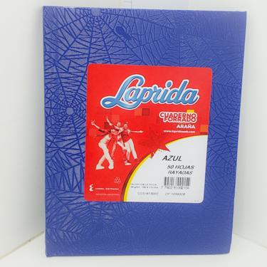 CUADERNO X 50 T/D LAPRIDA AZUL R/ARAÑA