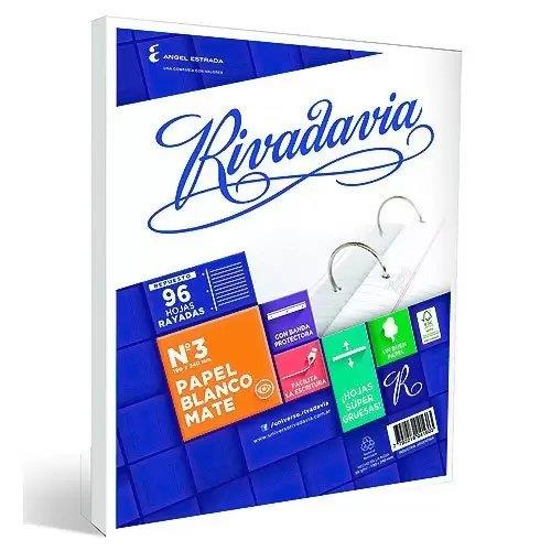 CUADERNO RIVADAVIA T/D VERDE X 98 HOJAS