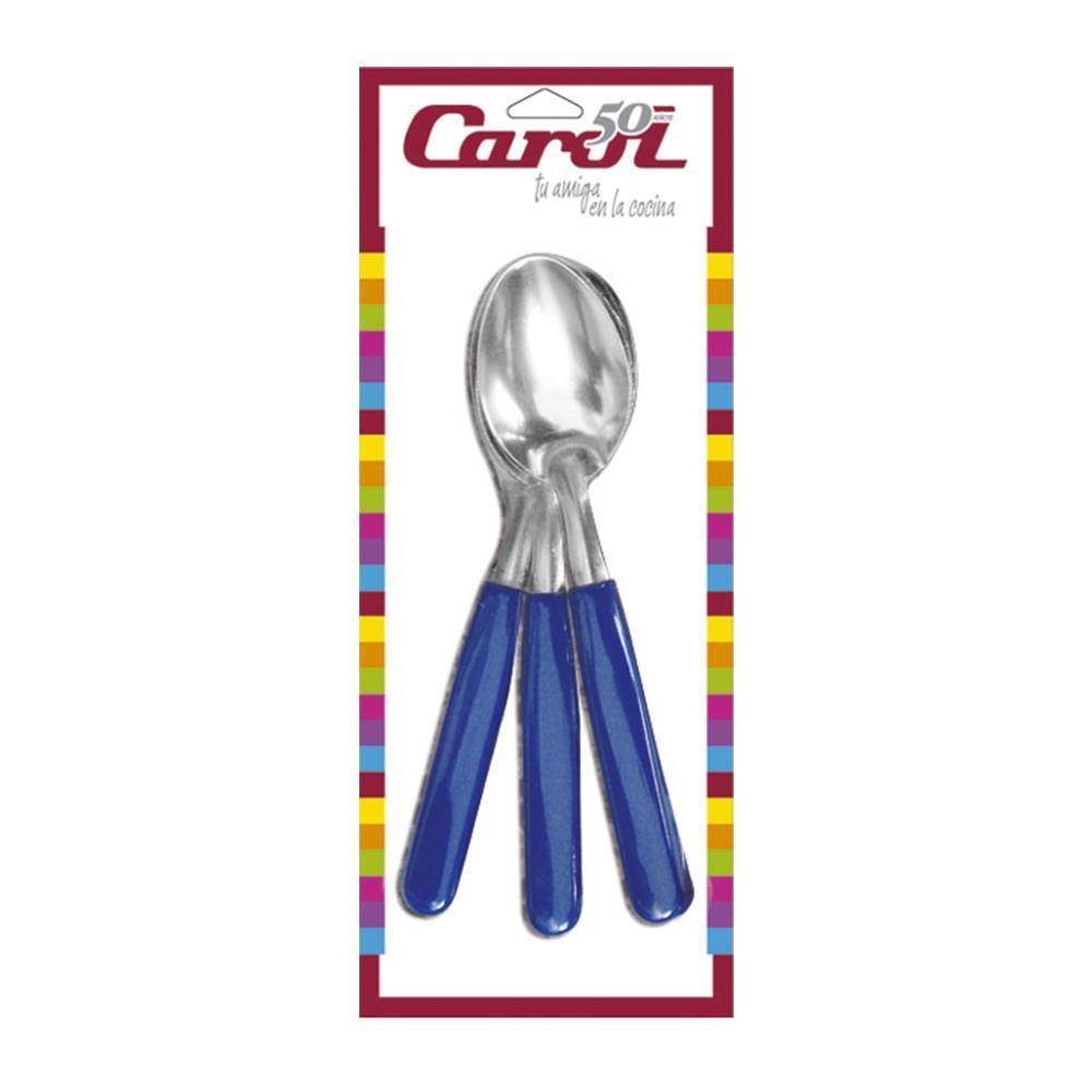 CUCHARAS CAROL M/COLOR PLAST.X 6U.