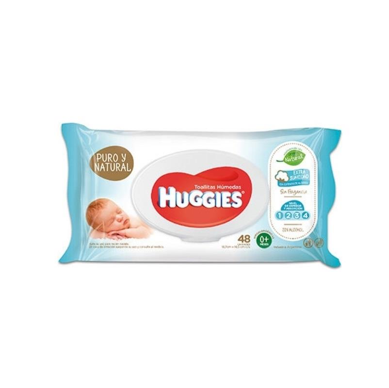 HUGGIES TOALLITAS HUMEDAS PURO NATURAL X48U