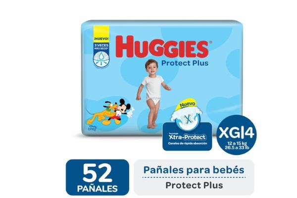 PAÑAL HUGGIES PROTECT PLUS XG 52P
