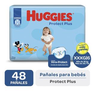 PAÑAL HUGGIES PROTECT PLUS "XXXG" 48UD