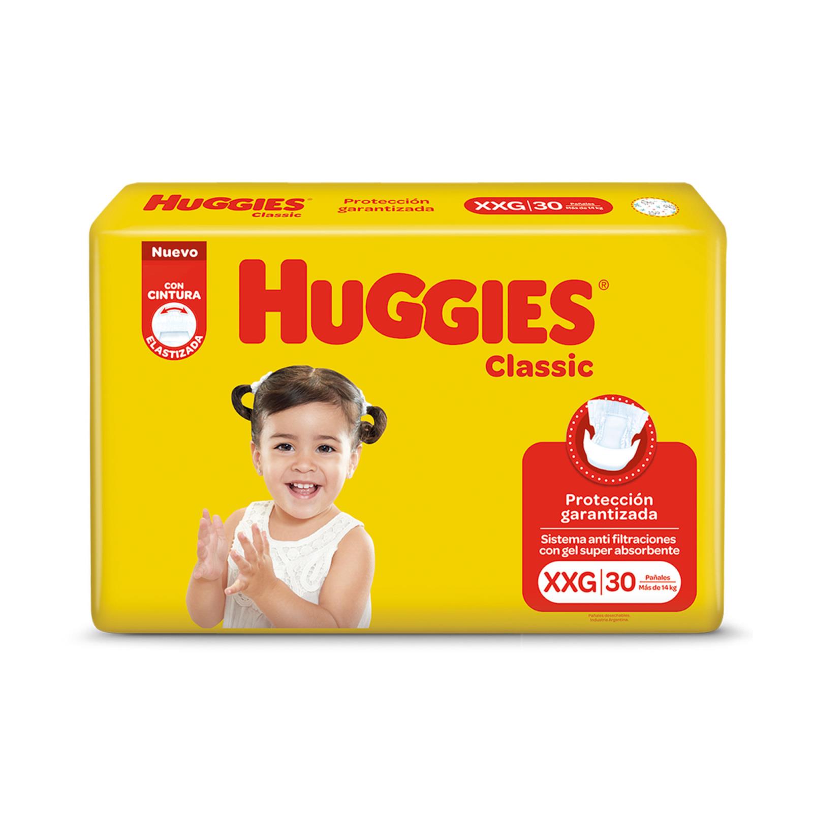 HUGGIES CLASSIC XXG 30 PAÑALES 