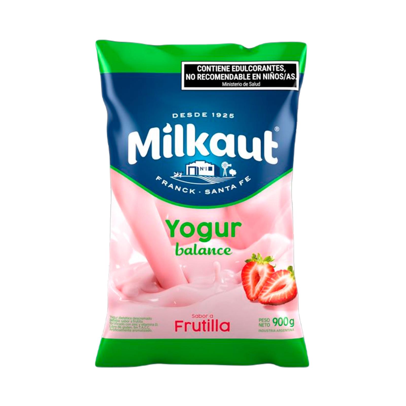 YOGUR MILKAUT BALANCE S/FRUTILLA  900G