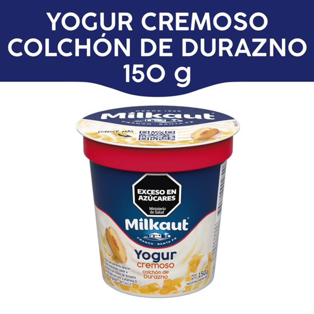 MILKAUT  YOGUR CREMOSO S/DURAZNO 150G