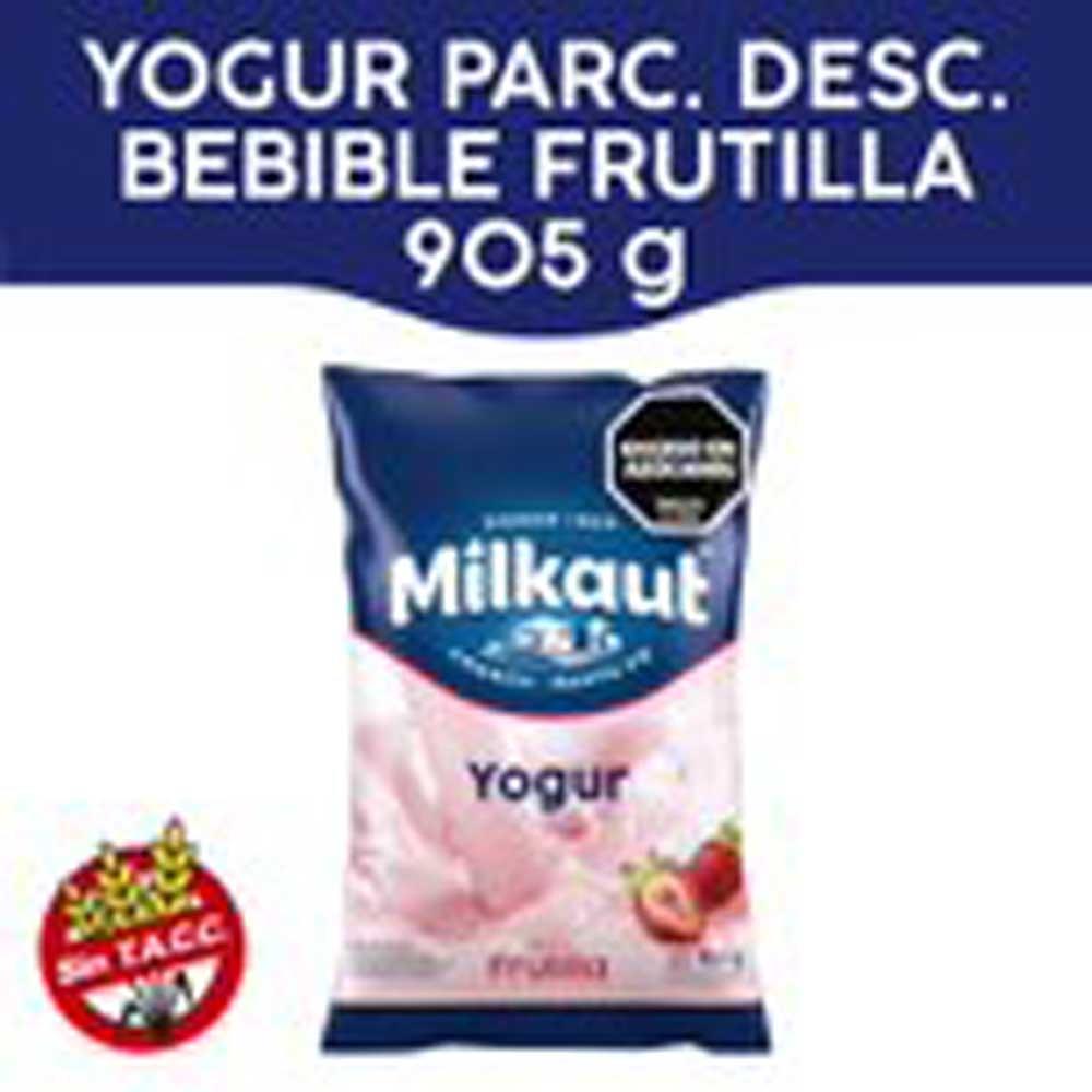 YOGUR MILKAUT S/FRUTILLA 900G