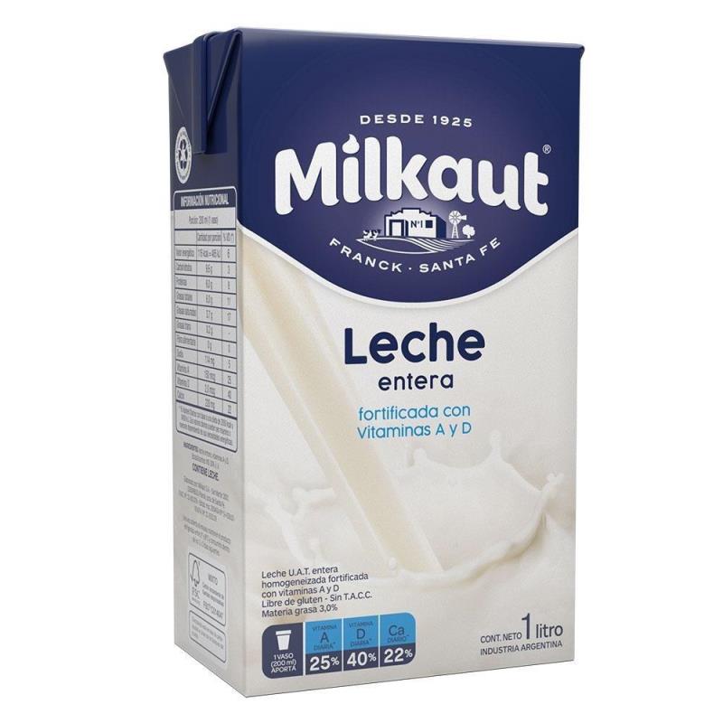 LECHE ENTERA MILKAUT 1L