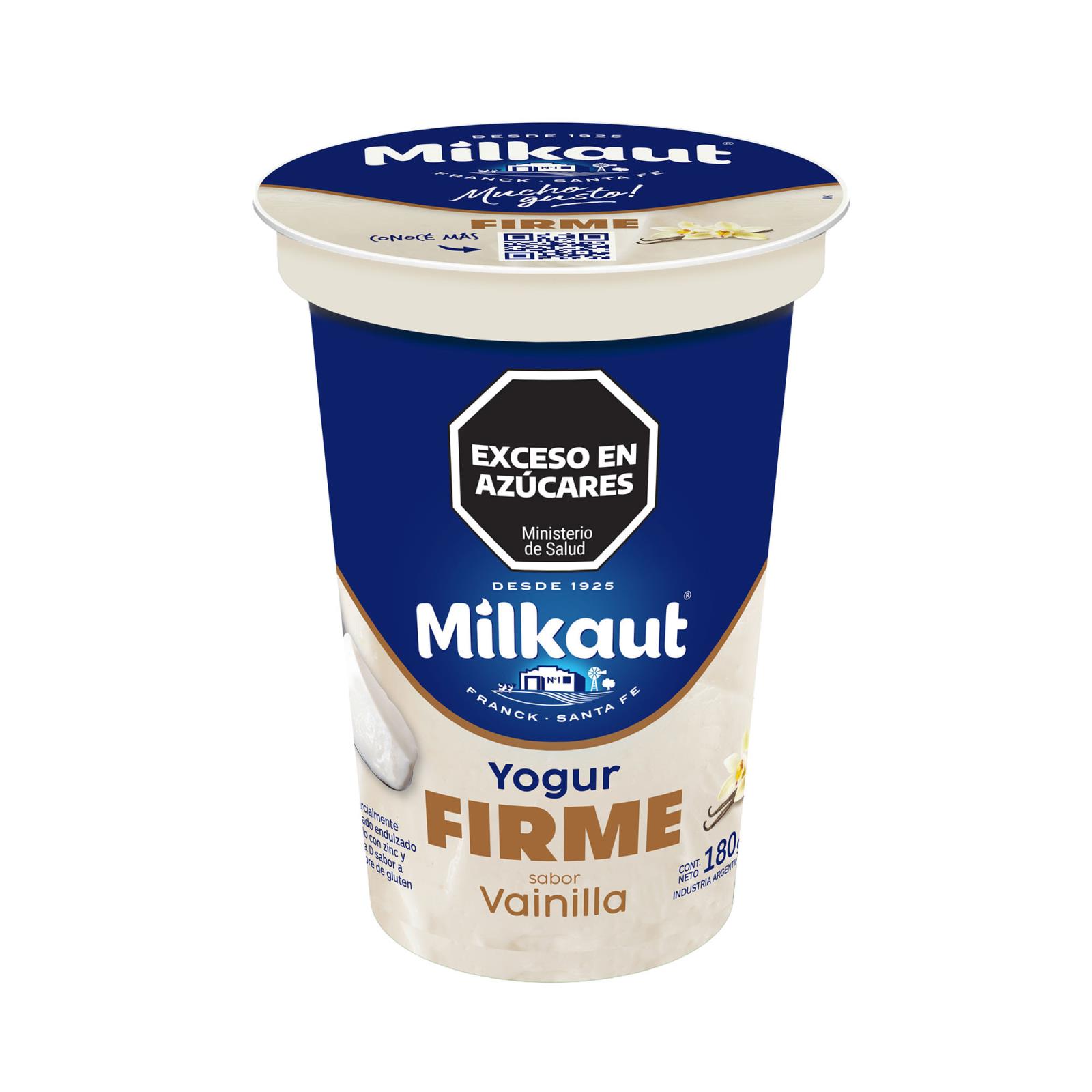 MILKAUT YOGUR FIRME S/ VAINILLA 180G