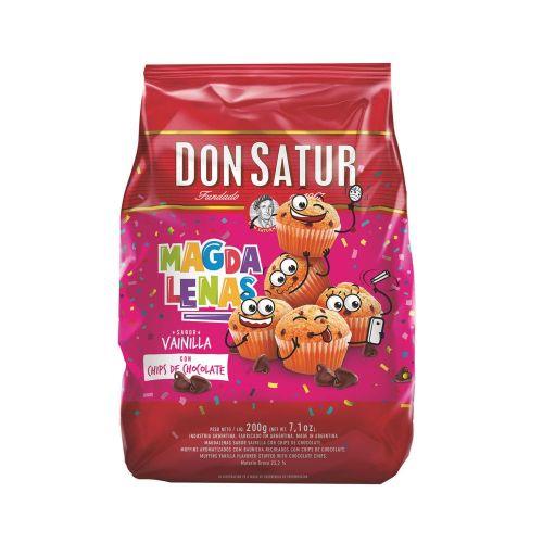 MAGDALENAS VAINILLAS DON SATUR CHIPS DE CHOCOLATESX 200 GRS