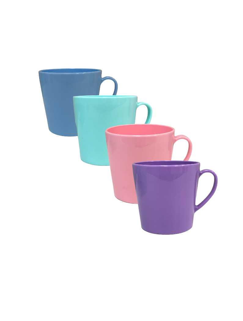 TAZA PLASTICA ROSA 400CC