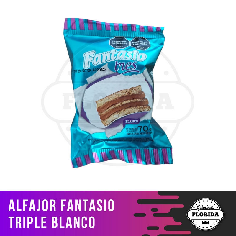 ALFAJOR FANTASIO 2 BLANCO 40G