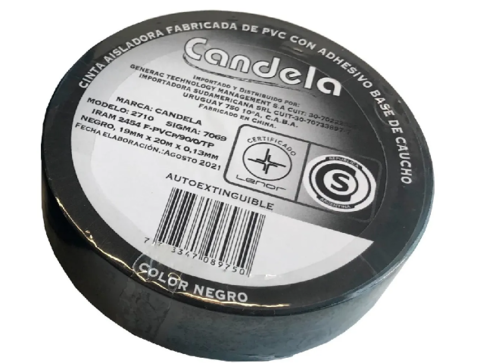 CANDELA CINTA AISLADORA COLOR NEGRO 