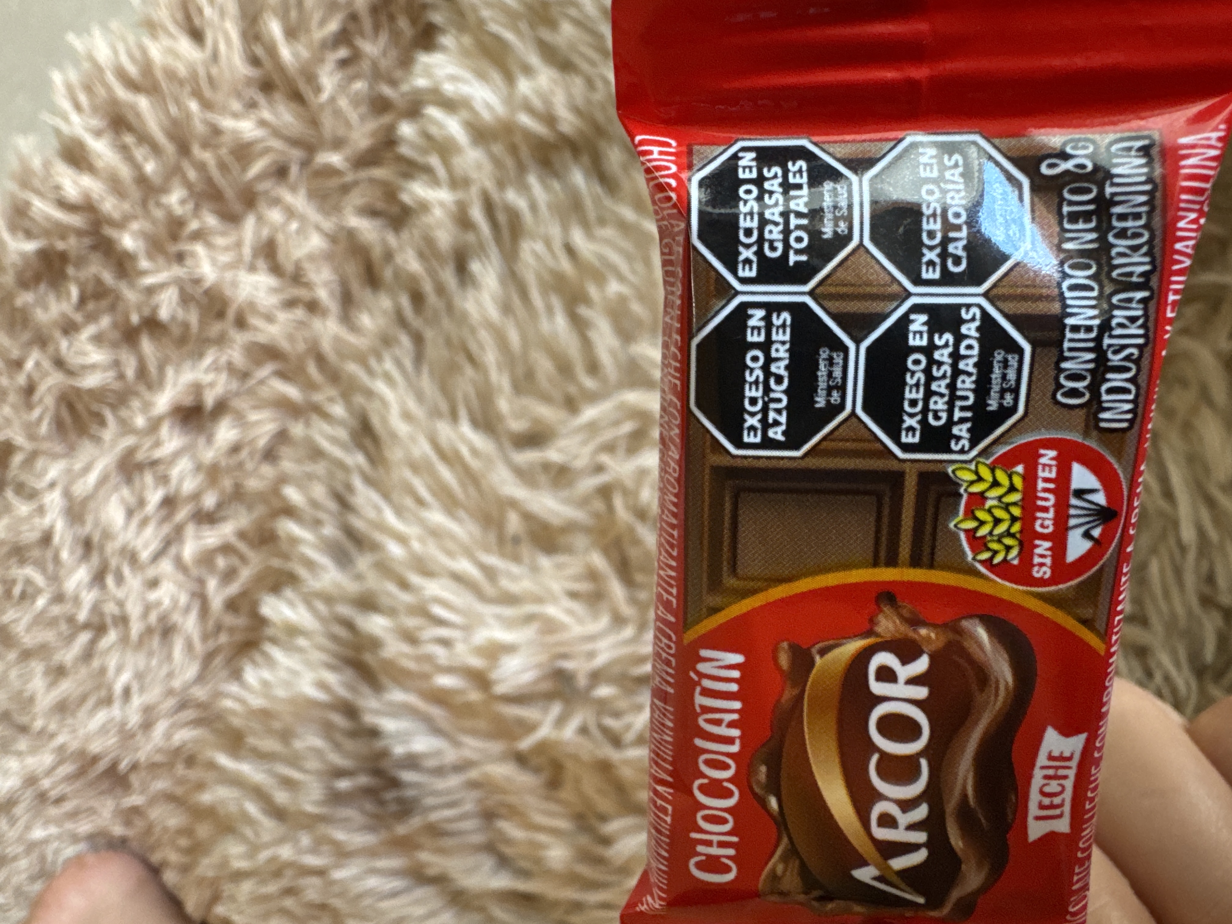 Chocolatín Arcor Leche 8g