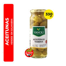 ACEITUNA VERDE VANOLI FRASCO X 330 GS
