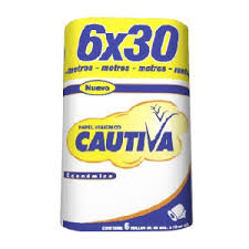 PAPEL HIGIENICO  CAUTIVA 30 M X 6  PACK X 12 U. 