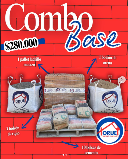 COMBO BASE (500MACIZOS 2DA-10CEM-1B.ARENA-1B.RIPIO)