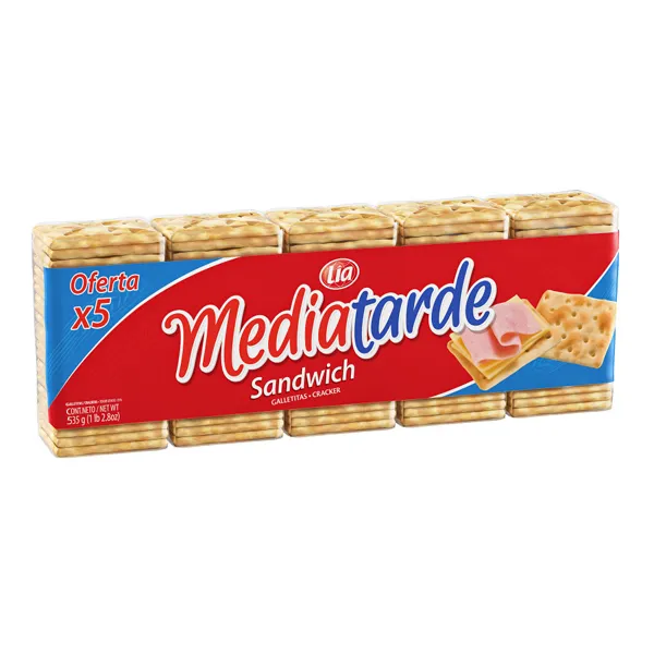Oferta Especial: MEDIA TARDE SANDWICH X 5UN, 535GR,