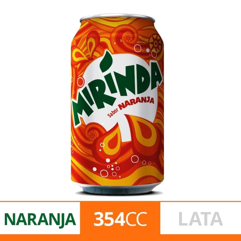 GASEOSA MIRINDA NARANJA LATA X 354 GR.