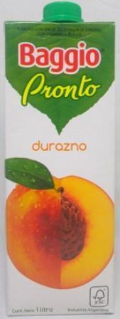 BAGGIO PRONTO JUGO DURAZNO X 1L