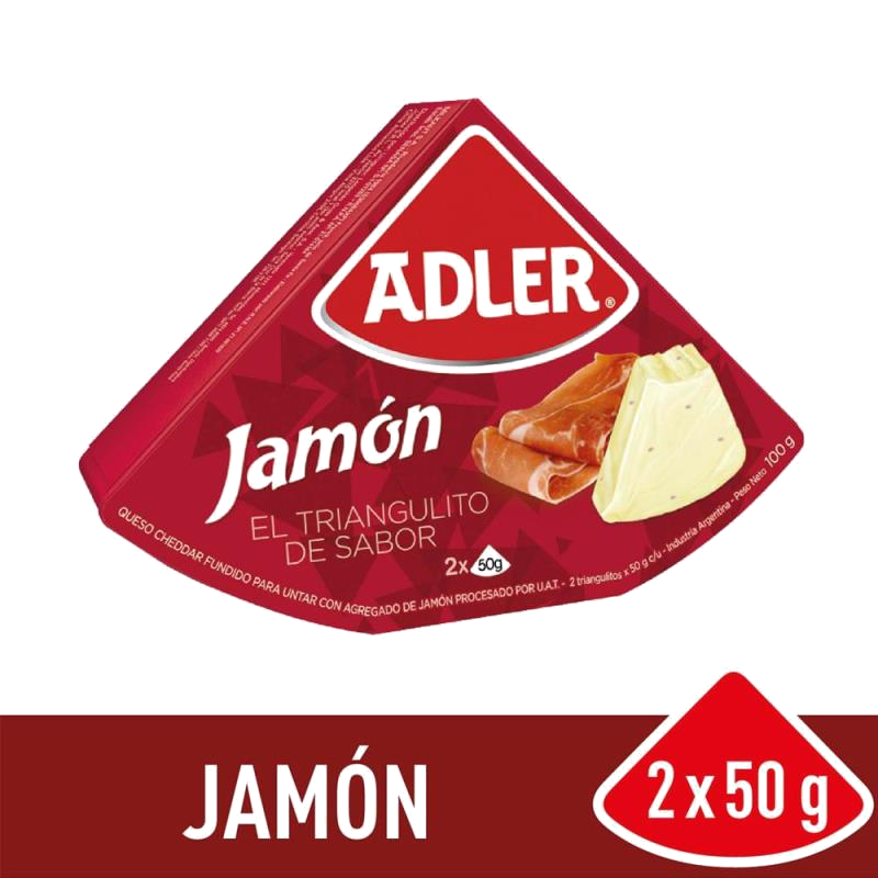 QUESO ADLER JAMON TRIANGULITO X 100 GR.