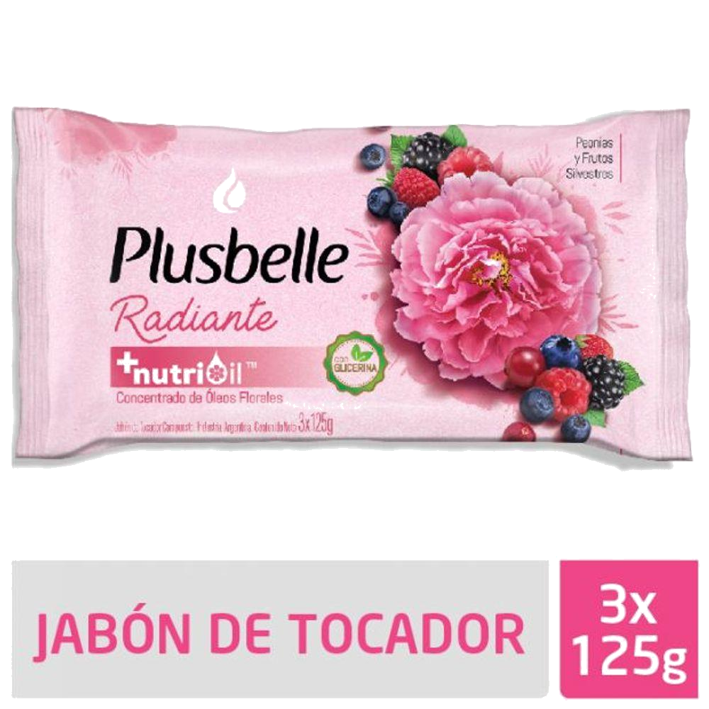 JABON TOC. PLUSBELLE RAD.FLORES 3X120G