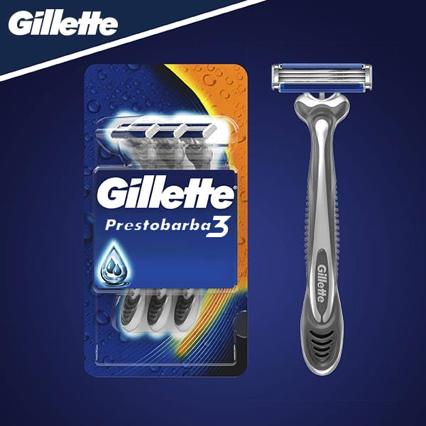 MAQ. AFEITAR GILLETE PRESTOBARBA3 COMFORT GEL X 1 U