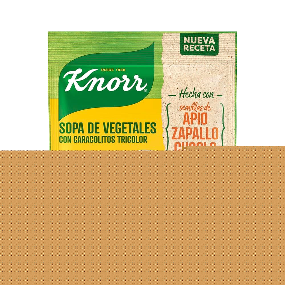 SOPA KNORR VEGETALES C/CARACOLITOS 107.5G