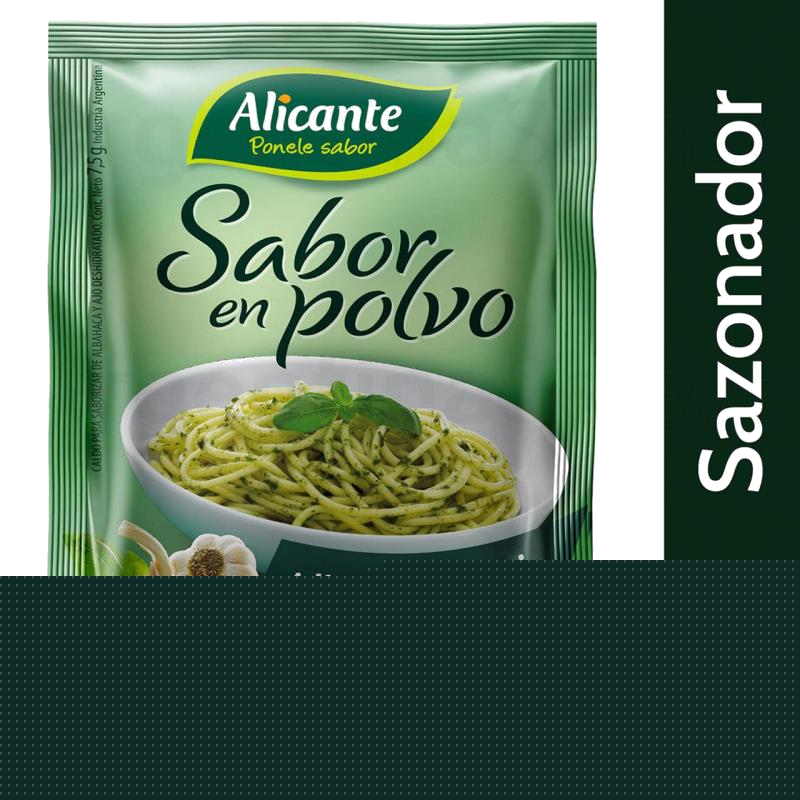 ALICANTE SABOR EN POLVO ALBAHACA Y AJO X 7.5G