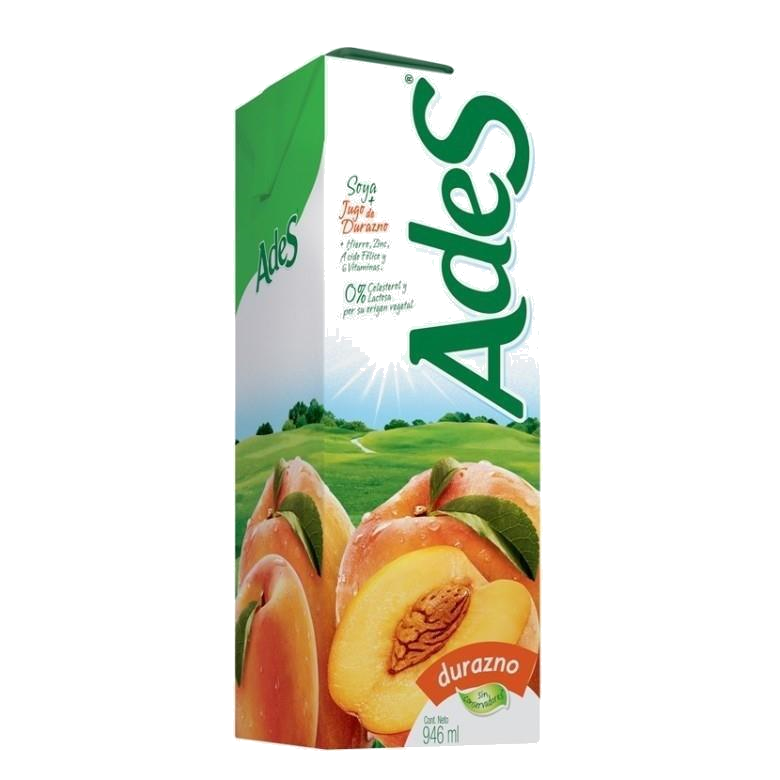 ADES SOJA CON JUGO DE DURAZNO X 1LTR